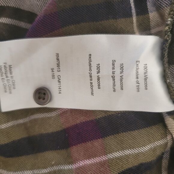 Motherhood maternity medium plaid long sleeve button up autumn - Picture 3 of 4